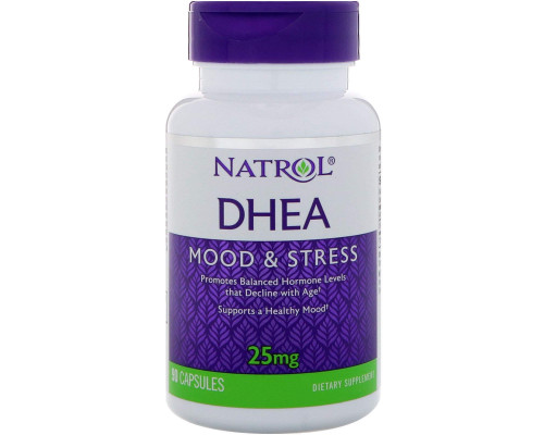 ДГЭА, дегидроэпиандростерон, DHEA, Natrol, 25 мг, 90 капсул