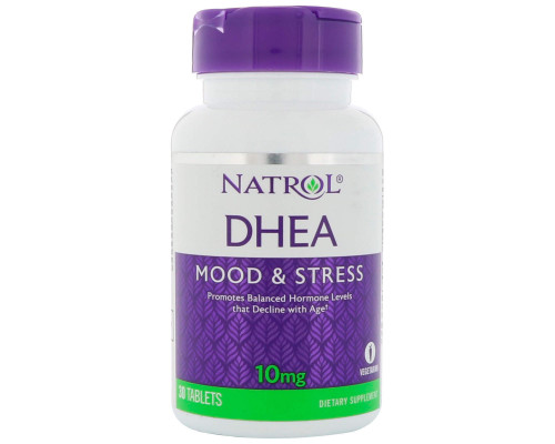 Дегидроэпиандростерон, DHEA, Natrol, 10 мг, 30 таблеток