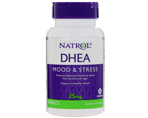 Дегидроэпиандростерон, DHEA, Natrol, 25 мг, 90 таблеток