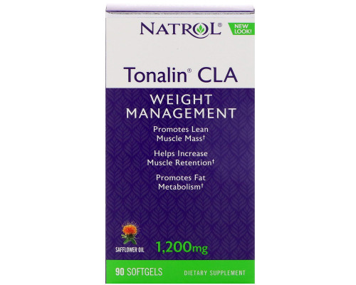 Конъюгированная линолевая кислота, Tonalin CLA, Natrol, 90 гелевых капсул
