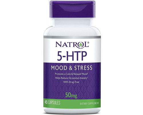 5-гидрокситриптофан, 5-HTP, Natrol, 50 мг, 45 капсул