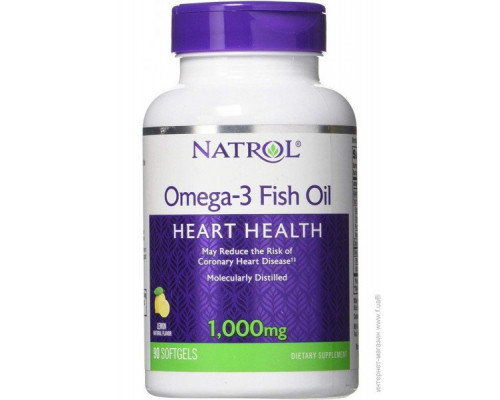 Рыбий жир Омега-3, Omega-3 30%, Natrol, 1000 мг, 90 капсул