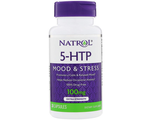 5-гидрокситриптофан (5-НТР), Natrol, 100 мг, 30 кап.