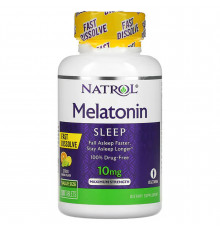 Мелатонин, цитрусовый пунш, Melatonin, Natrol, 10 мг, 100 таблеток