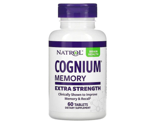 Когниум, Cognium, Natrol, усиленный, 200 мг, 60 таблеток