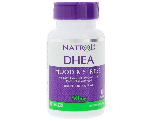 Дегидроэпиандростерон, DHEA, Natrol, 50 мг, 60 таблеток