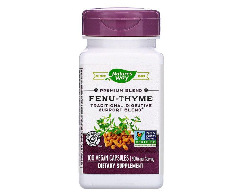 Пажитник-тимьян, Fenu-Thyme, Nature's Way, 900 мг, 100 веганских капсул (450 мг в капсуле)
