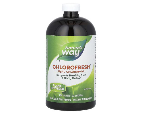 Хлорофилл, Chlorofresh, Nature's Way, жидкий, 132 мг, без вкуса, 480 мл