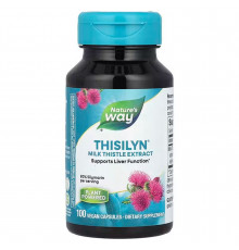 Поддержка печени, Thisilyn®, Milk Thistle Extract, Nature's Way, экстракт расторопши пятнистой, 100 веганских капсул