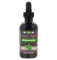 Жидкий хлорофилл, Chlorophyll Drops, Nature's Way, со вкусом мяты, 59 мл