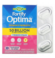Пробіотики, Fortify® Women's Advanced Care Probiotic, Natures Way, для жінок, 50 млрд., 30 капсул