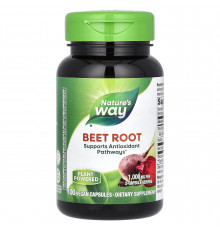 Свекла, Beet Root, Nature's Way, 1000 мг, 100 веганских капсул (500 мг на капсулу)