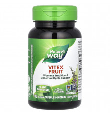 Витекс, Авраамово дерево, Vitex, Nature's Way, 400 мг, 100 веганских капсул