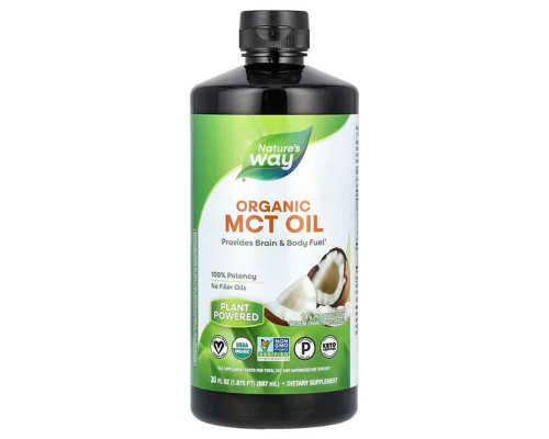 Кокосовое масло MCT, Oil From Coconut, Nature's Way, 887 мл
