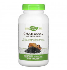 Активированный уголь, Charcoal Activated, Nature's Way, 280 мг, 360 капсул