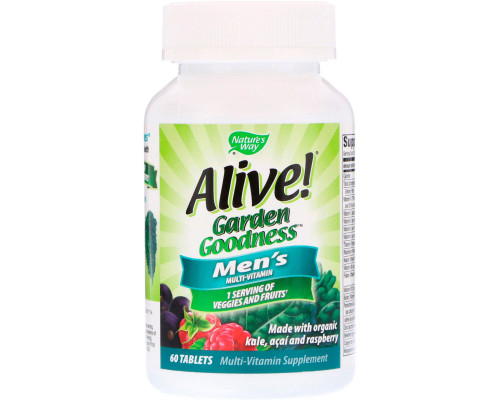 Мультивитамины для мужчин Alive!, Men's Multivitamin, Nature's Way, 60 таблеток
