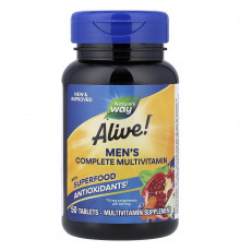 Мультивитамины для мужчин, Alive!® Men's Complete Multivitamin, Nature's Way, 50 таблеток