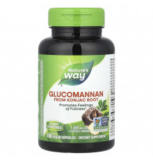Глюкоманнан коньяка, Glucomannan from Konjac RootGlucomannan Konjac, Nature's Way, 1995 мг, 100 веганских капсул (665 мг на капсулу)