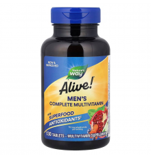 Мультивитамины для мужчин, Alive!® Men's Complete Multivitamin, Nature's Way, полный комплекс, 130 таблеток