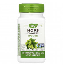 Хмель (цветы), Hops Flowers, Nature's Way, 620 мг, 100 веганских капсул (310 мг в капсуле)