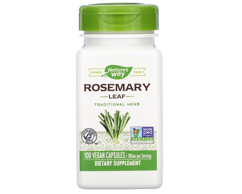 Розмарин, Rosemary, Nature's Way, листья, 700 мг, 100 капсул