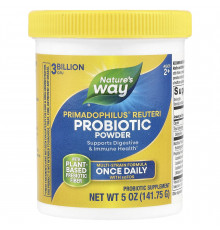 Пробиотики, Primadophilus® Reuteri Probiotic Powder, Nature's Way, порошок, для детей от 2 лет, 3 млрд КОЕ, 141.75 г