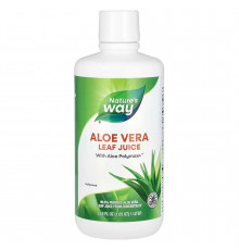 Алоэ вера, сок листьев, Aloe Vera, Nature's Way, без вкуса, 1 литр