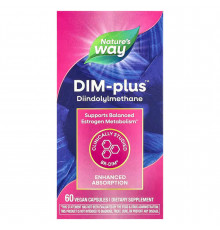 ДИМ плюс, метаболизм эстрогенов, DIM-Plus, Nature's Way, 60 вегетарианских капсул