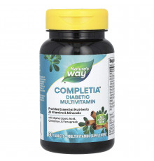 Мультивитамины без железа для диабетиков, Diabetic Complete Multi-Vitamin, Nature's Way, 60 таблеток