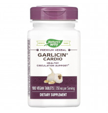 Гарлицин, поддержка сердца, Garlicin, Cardio, Nature's Way, без запаха, 180 таблеток