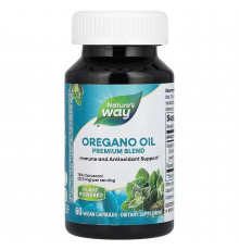 Масло орегано, Oregano Oil, Nature's Way, премиальная смесь, 60 веганских капсул