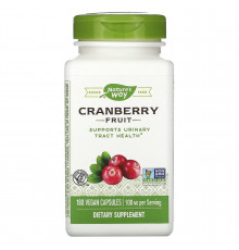 Клюква, Cranberry, Nature's Way, экстракт ягод, 180 веганских капсул (465 мг в 1 капсуле)