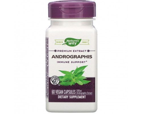 Андрографис, Andrographis, Nature's Way, 300 мг, 60 веганских капсул