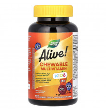Витамины для детей Alive! со вкусом апельсина и ягод, Multi-Vitamin, Nature's Way, 120 жевательных таблеток