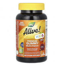Мультивитамины для детей, вишня, виноград и апельсин, Alive! Multi-Vitamin, Nature's Way, 90 жевательных конфет