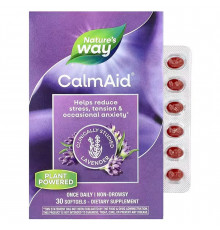 Успокоительное с лавандой, CalmAid, Clinically Studied Lavender, Nature's Way, 30 гелевых капсул