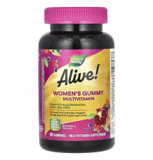 Мультивитамины для женщин, Alive! Women's Gummy Vitamins, Nature's Way, ягодный микс, 60 жевательных конфет