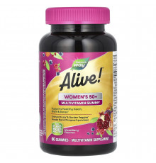 Мультивитамины для женщин после 50, Women's 50+ Gummy Vitamins, Nature's Way, смесь ягод, 60 жевательных конфет