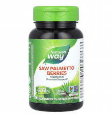 Со Пальметто, Saw Palmetto, Nature's Way, ягоды, 585 мг, 100 вегетарианских капсул