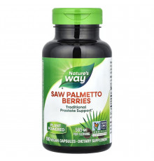 Со Пальметто, Saw Palmetto, Nature's Way, со вкусом ягод, 585 мг, 180 веганских капсул