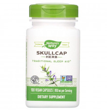 Шлёмник, Scullcap Herb, Nature's Way, 850 мг, 100 веганских капсул (425 мг в капсуле)