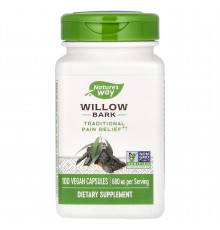Ива, кора, Willow Bark, Nature's Way, 680 мг, 100 веганских капсул (340 мг на капсулу)