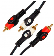 Кабель звуковий TCOM 2 RCA - 2 RCA 1,8м black