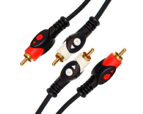Кабель звуковий TCOM 2 RCA - 2 RCA 1,8м black