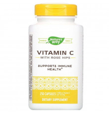 Витамин С (аскорбиновая кислота), Vitamin C, Nature's Way, с шиповником, 1000 мг, 250 капсул