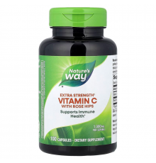 Витамин С (аскорбиновая кислота), Vitamin C, Nature's Way, с шиповником, 1000 мг, 100 капсул