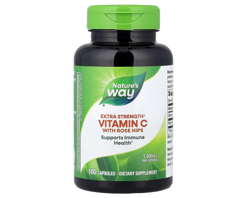 Витамин С (аскорбиновая кислота), Vitamin C, Nature's Way, с шиповником, 1000 мг, 100 капсул