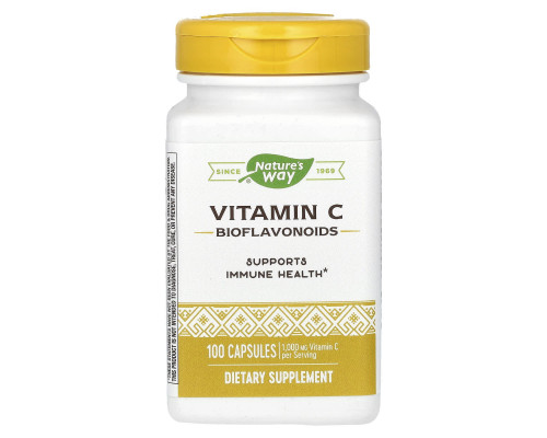 Витамин С, Vitamin C, Nature`s Way, 1000 мг, 100 капсул (500 мг на капсулу)