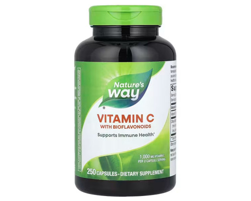Витамин С с биофлавоноидами, Vitamin C with Bioflavonoids, Nature's Way, 1000 мг, 250 капсул