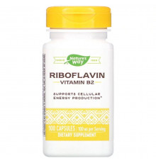 Рибофлавин, Vitamin B2, Nature's Way, 100 мг, 100 капсул